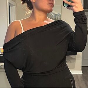 NWT Edikted Black Off-Shoulder Top